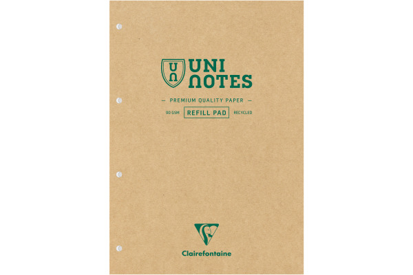 CLAIREFON Notizblock Uni Notes A4 9882C braun, kariert 100 Blatt