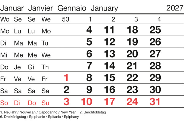 BIELLA Abreissblock Nr.12 2027 889012000 1M/1S mehrfarbig ML 11x7.7cm