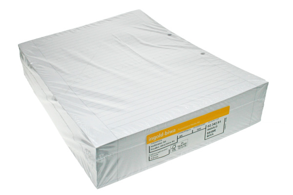 INGOLD-B. Ringbucheinlagen A4 02.342.12 weiss 90g 4mm lin. 500 Blatt