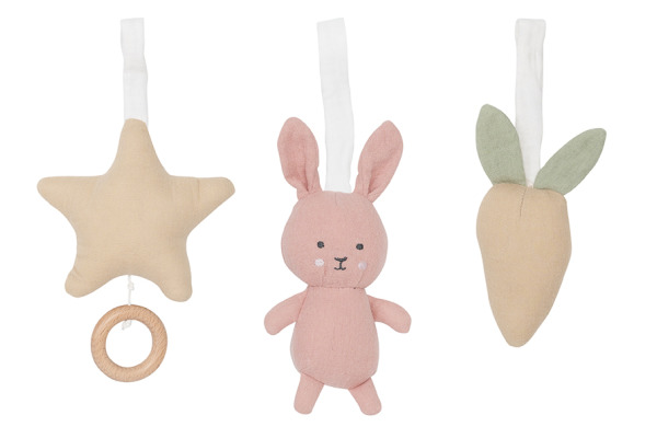 JABADABAD Babygym Spielzeug Hase K124 rosa