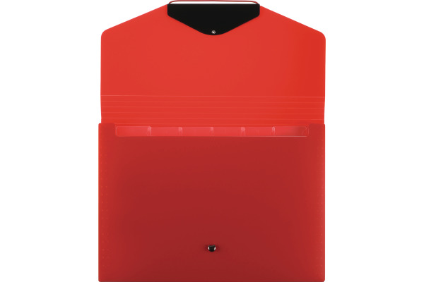 BÜROLINE Fächermappe A4 663298 rot 6-teilig