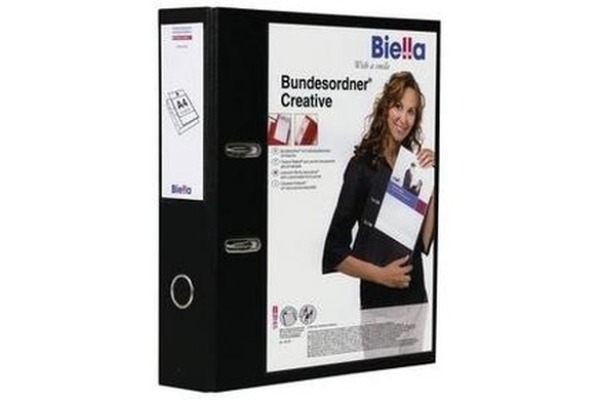 BIELLA Bundesordner Creative 7cm 10342702U schwarz mit Sichttasche A4