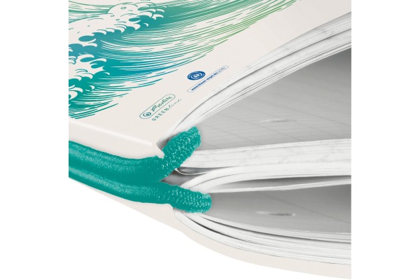 HERLITZ Notizbuch My Book A4 50033645 A4 gREENline Welle 80Bl.kar.