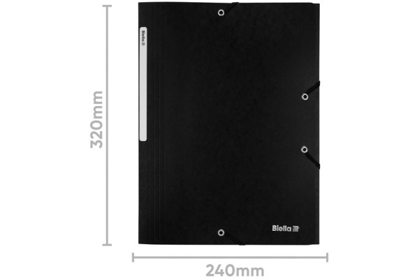 BIELLA Gummibandmappe A4 17840102U schwarz,355gm2 200 Bl.