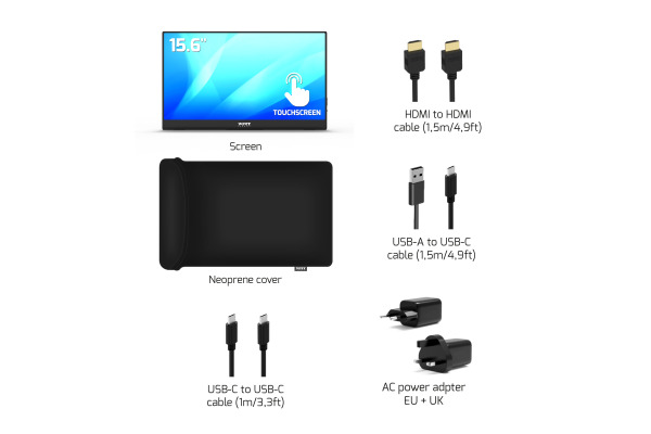 PORT NOMAD Port.Monitor 15,6 Zoll 902101T FullHD,Touchscreen,60Hz