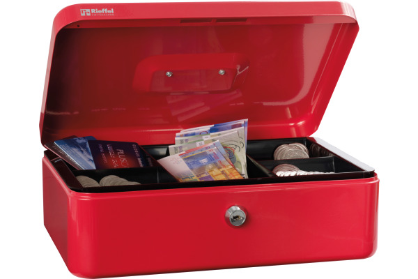 RIEFFEL Geldkassette Valorit A19095 10x30x21,7cm rot