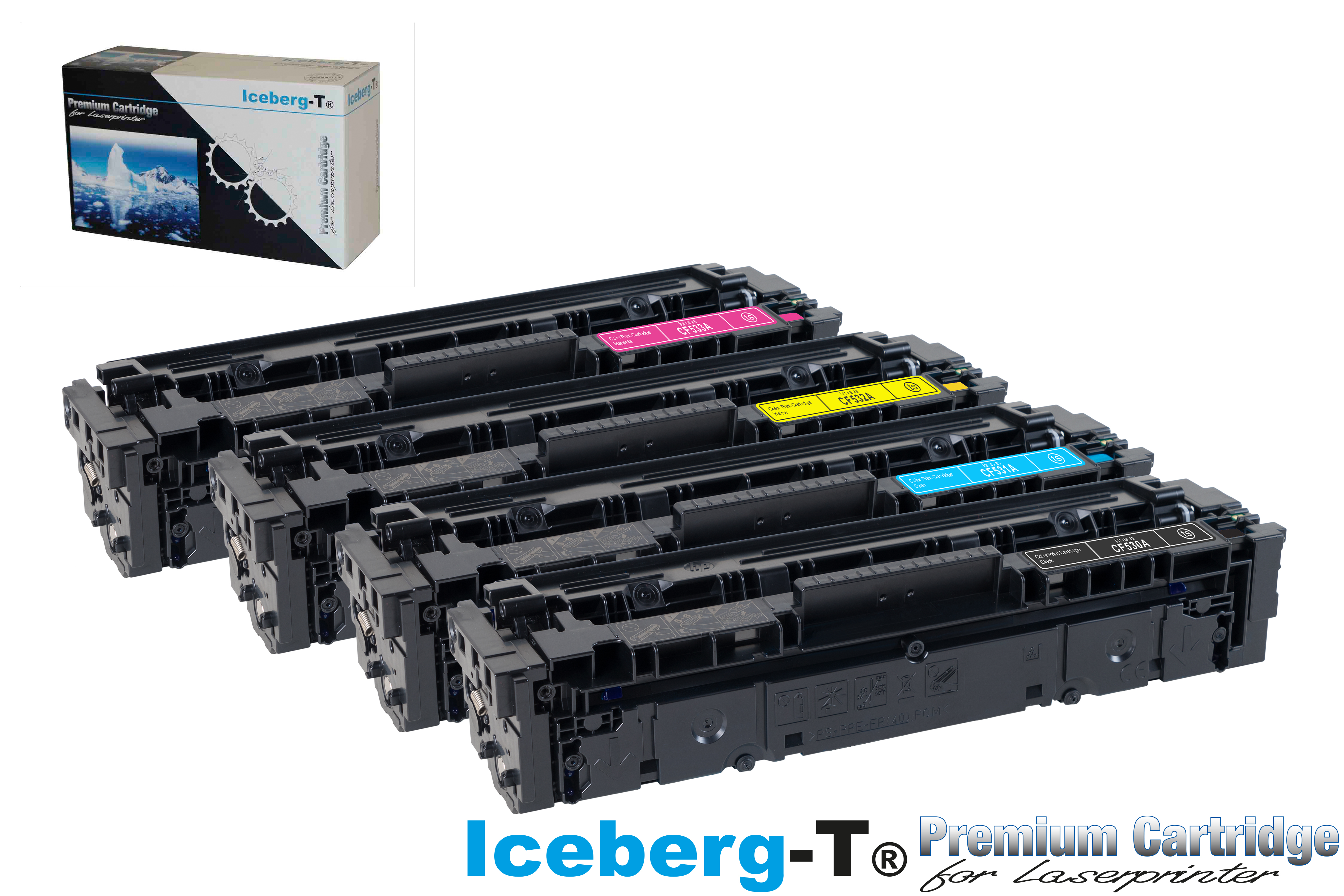 Iceberg-T Toner SET CF530A / 205A Set mit allen vier Farben