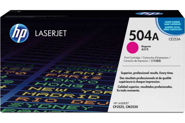 HP Toner-Modul 504A magenta CE253A Color LaserJet CP3525 7000 S.