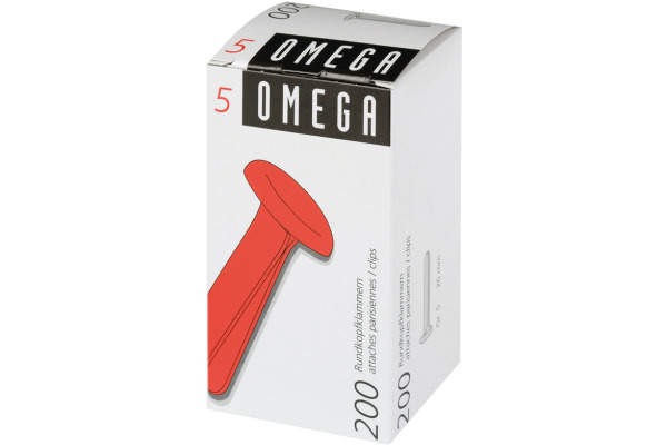 OMEGA Rundkopfklammern 5 26mm 5/100 Alu 100 Stück