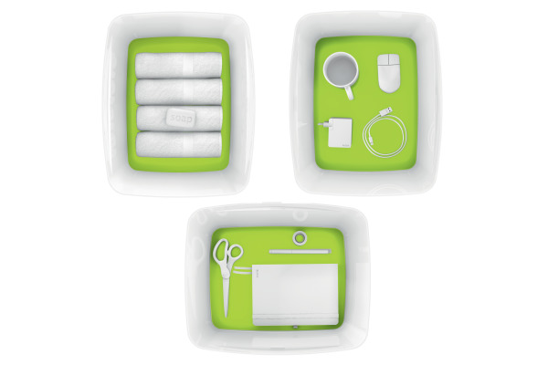 LEITZ MyBox Gross, mit Deckel 18l 52161054 weiss/grün