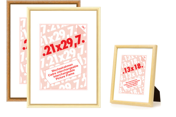 DEBEX Wechselrahmen 18×24cm 600203-18 Holz braun