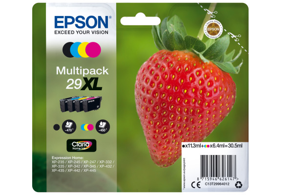 EPSON Multipack Tinte 29XL CMYBK T299640 XP-235/335/435 4-color