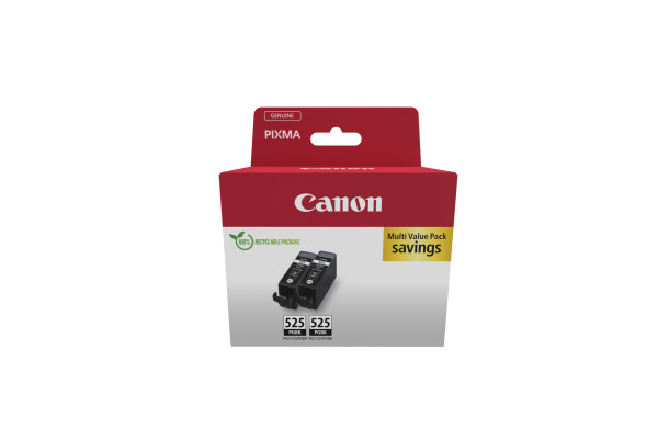 CANON Twin Pack Tinte 2x19ml schwarz PGI-525 PIXMA iP 4850 2 Stück