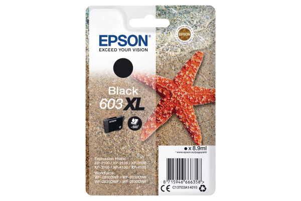 EPSON Tintenpatrone 603XL schwarz T03A14010 XP-2100 500 Seiten