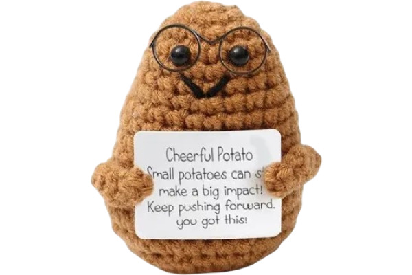 I AM CREA Positive Potato Brille 12cm 219088 braun