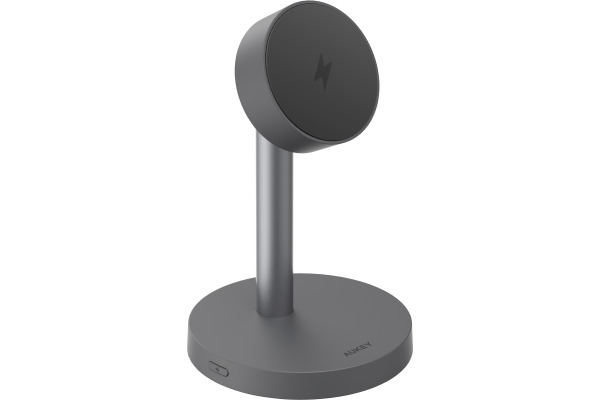 AUKEY Magnetic Wireless Charger LC-MC111 Stand 25W Qi2.2,Dark Grey