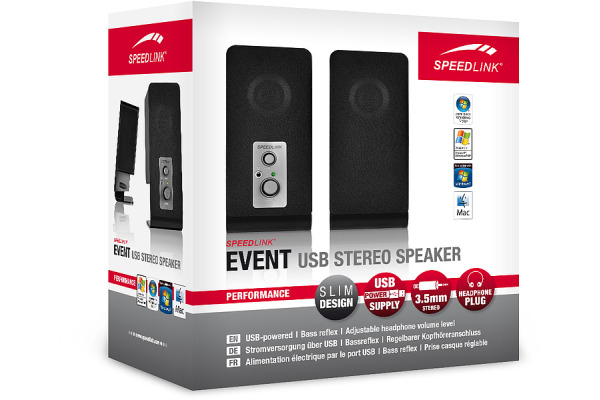 SPEEDLINK USB PC Stereo Speaker SL8004BK Event