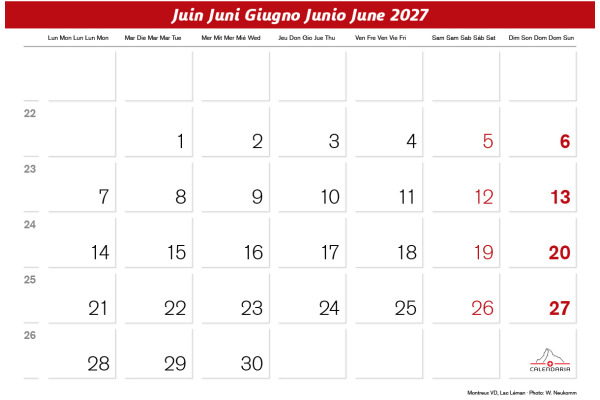 CALENDARI Bildkalender 2027 36206004 Suisse Romande ML 31.5x23cm