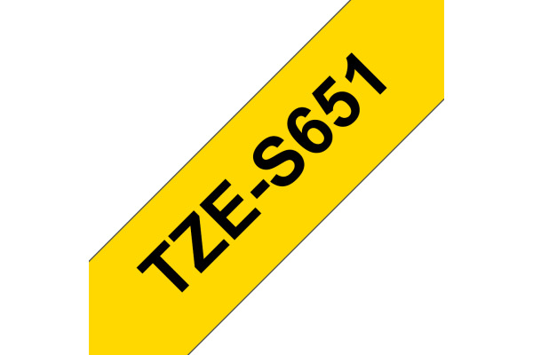 PTOUCH Band, strong/adh. schwarz/gelb TZe-S651 PT-300 24 mm