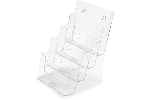 DEFLECTO Prospekthalter Docuholder A5 77901 hoch, 4 Fächer