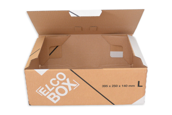 ELCO Versandverpackung L 28834.25 braun/weiss 395x250x140mm