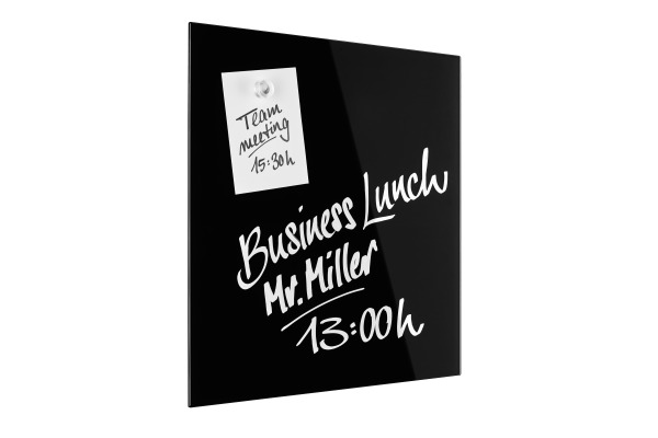 MAGNETOP. Design-Glasboard 400x400mm 13401012 schwarz, magnetisch