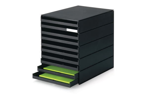 STYRO Schubladenbox styroval pro 14-8002 schwarz/schwarz 10 Schubladen