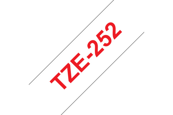 PTOUCH Band, laminiert rot/weiss TZe-252 PT-2450DX 24 mm