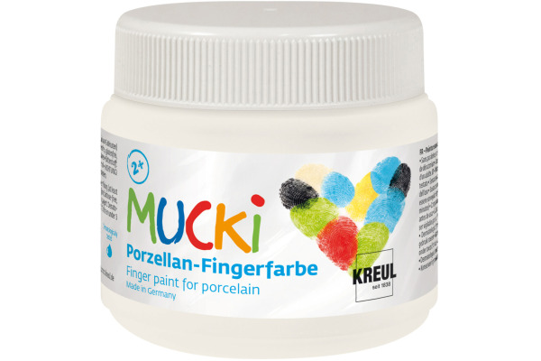 KREUL Porzellan-Fingerfarbe Mucki KR-26301 flüsterweiss