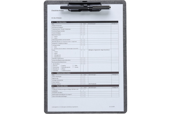 KOLMA Klemmbrett RPET A4 06.007.03 hoch grau 32x23cm