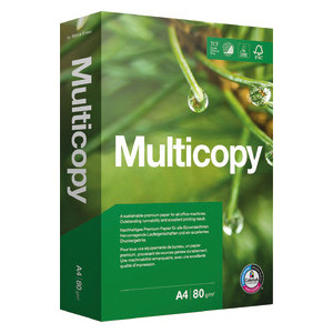 Kopierpapier Multicopy A4 80g, weiss matt geriest 1 Palette 50'000 Blatt Box 2'500 Bl./Bg.