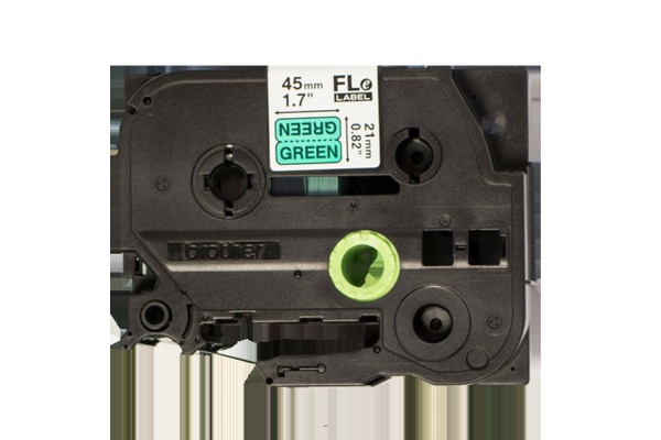 PTOUCH Einzelfähnchen schwarz/grün FLE-7511 PTP900W 21mmx45mm