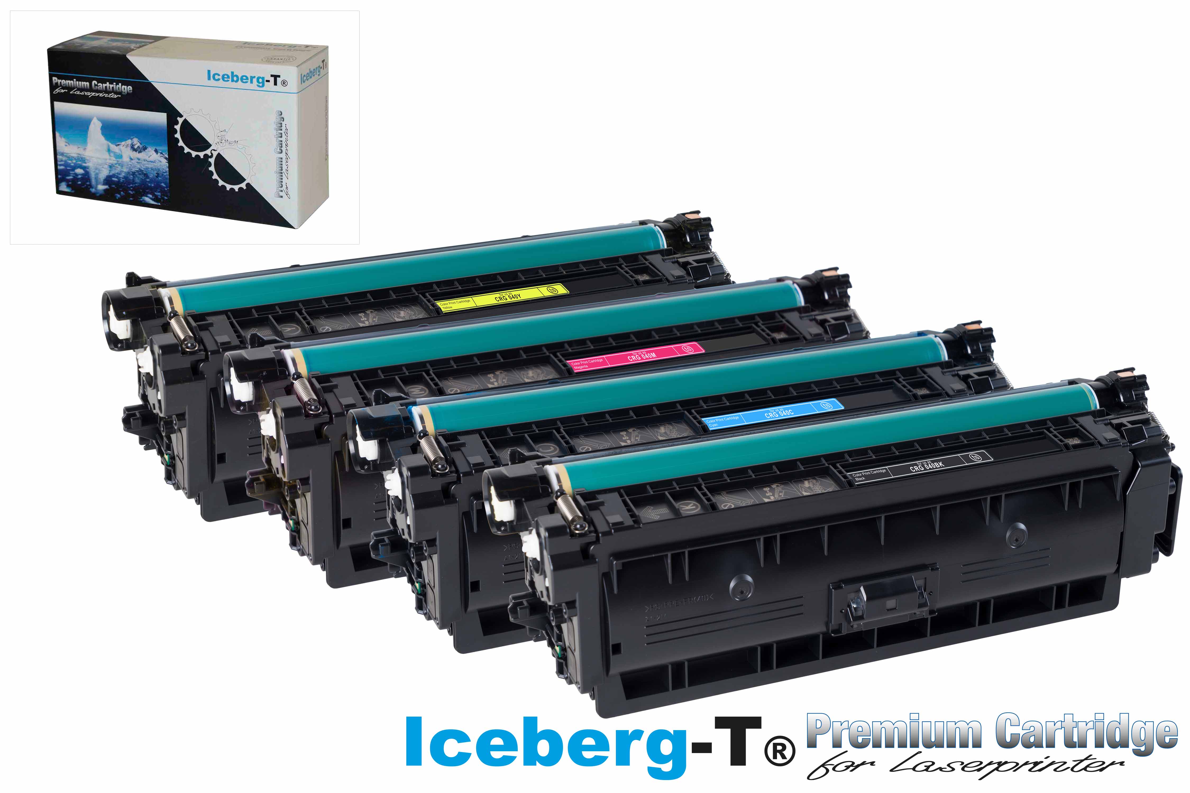 Iceberg-T Toner SET CRG 040 Set mit allen vier Farben