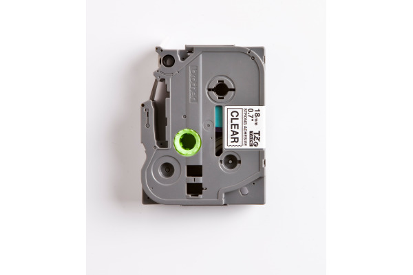 PTOUCH Band, strong/adh. schwarz/klar TZe-S141 PT-2460 18 mm