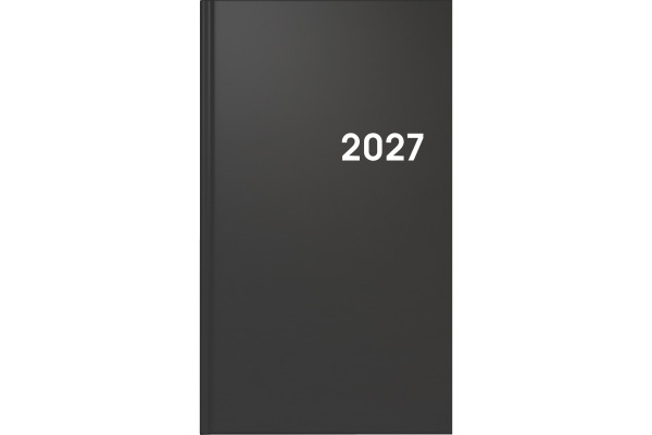 BRUNNEN Taschenkalender 2027 75661907 1W/2S schwarz ML 9x15cm