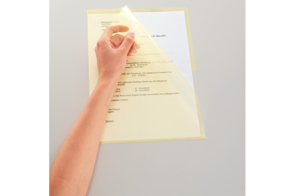 LEITZ Sichtmappen Premium A4 41000015 gelb, 0,15mm 100 Stück