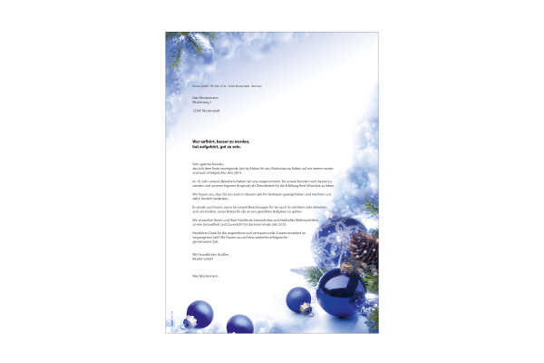 SIGEL Designpapier A4 DP034/W Weihnachtskugeln 90g 100 Blatt