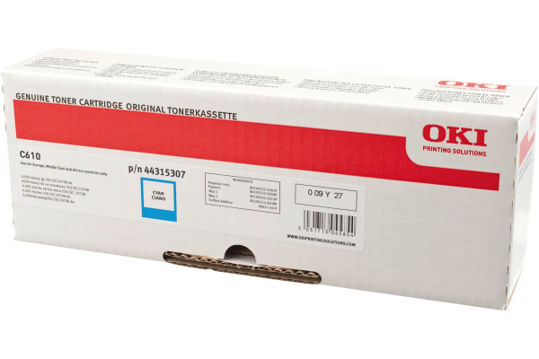OKI Toner cyan 44315307 C610 6000 Seiten