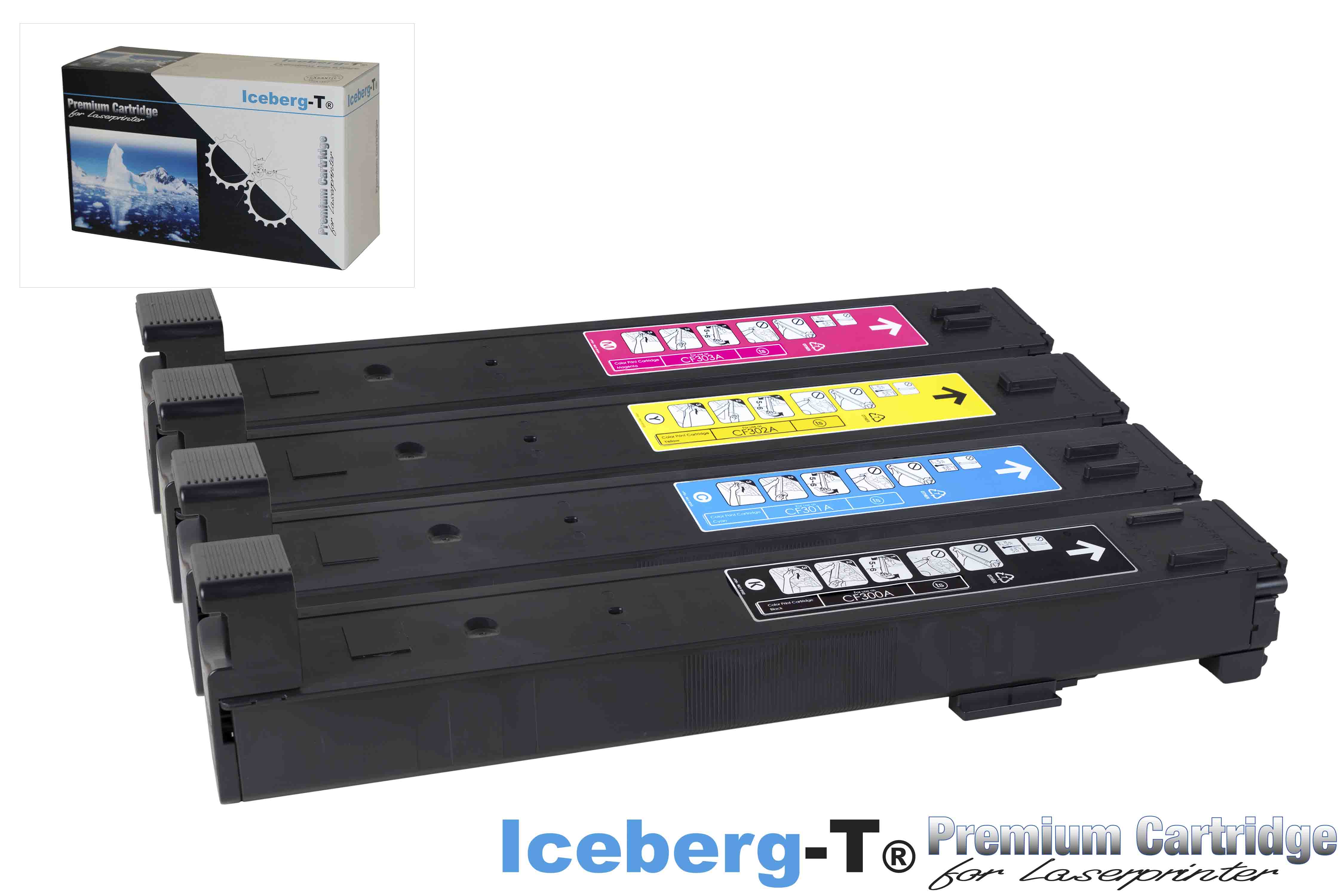 Iceberg-T Toner SET CF300A / 827A Set mit allen vier Farben