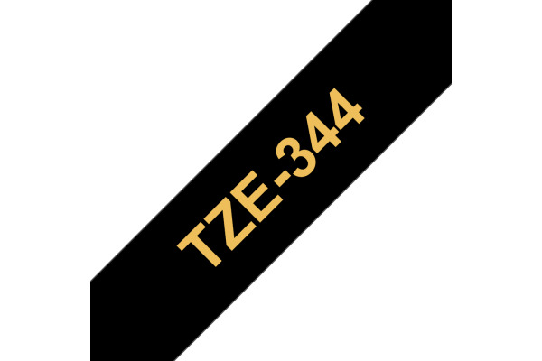 PTOUCH Band, laminiert gold/schwarz TZe-344 PT-2450DX 18 mm