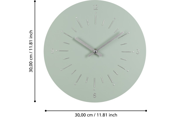 EGLO Wanduhr Takahagi 30cm 425511 mint/silber