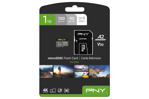 PNY micro-SDXC Pro Elite 1TB PSDU1TBV3 UHS-I U3 A2 & adapter