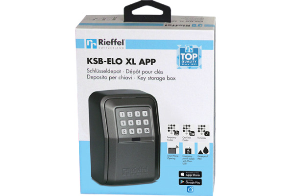 RIEFFEL Schlüsseldepot 10.5x14.5x55cm A15798 mit Elektronikschloss, App