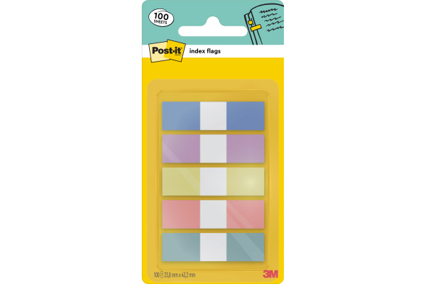 POST-IT Haftstreifen Index 11.9x43.2mm 5PASTEL Mini, pastell 5x20 Blatt
