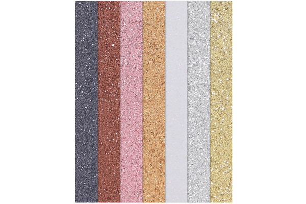 I AM CREA Glitterpapier A4 4070.99 multicolor, 100g 10 Stück