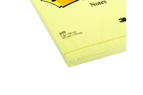 POST-IT Block 102x152mm 659Y gelb/100 Blatt
