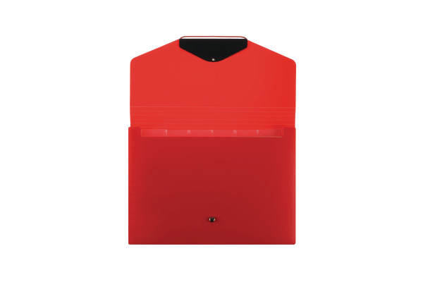 BÜROLINE Fächermappe A4 663298 rot 6-teilig
