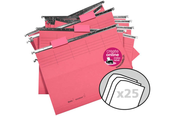 BIELLA Hängemappen-Set A4 27125545U rot 32x25cm 25 Stück