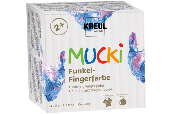 C. KREUL Funkel-Fingerfarben Mucki KR-2318 Wild & Free 4x150ml