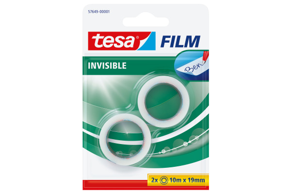 TESA Tesafilm 19mmx10m 57649-000 invisible 2 Rollen